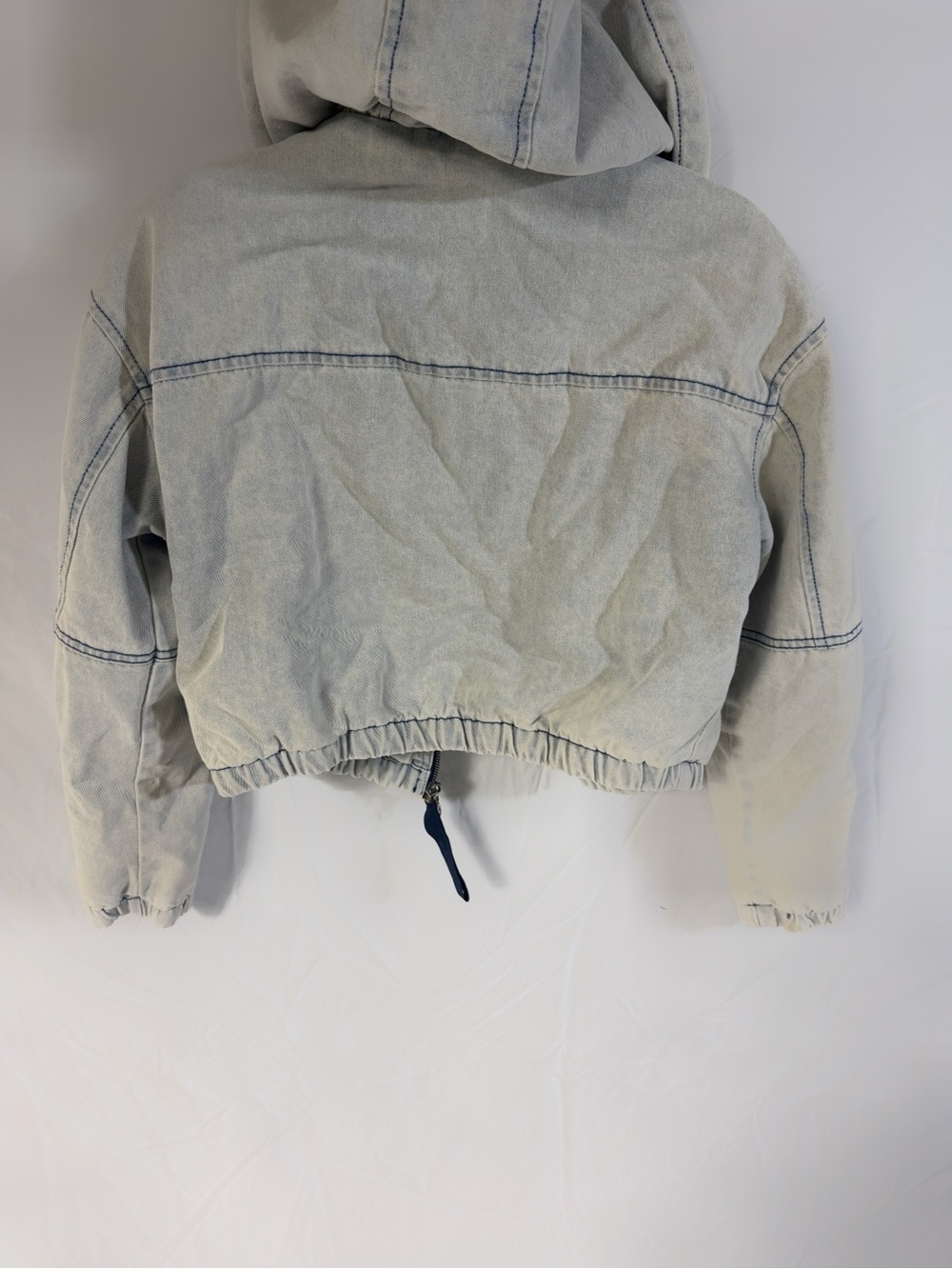 Ashley By 26 International Light Wash Denim Jacket with Cream Sherpa Lining - Picture 7 of 9
